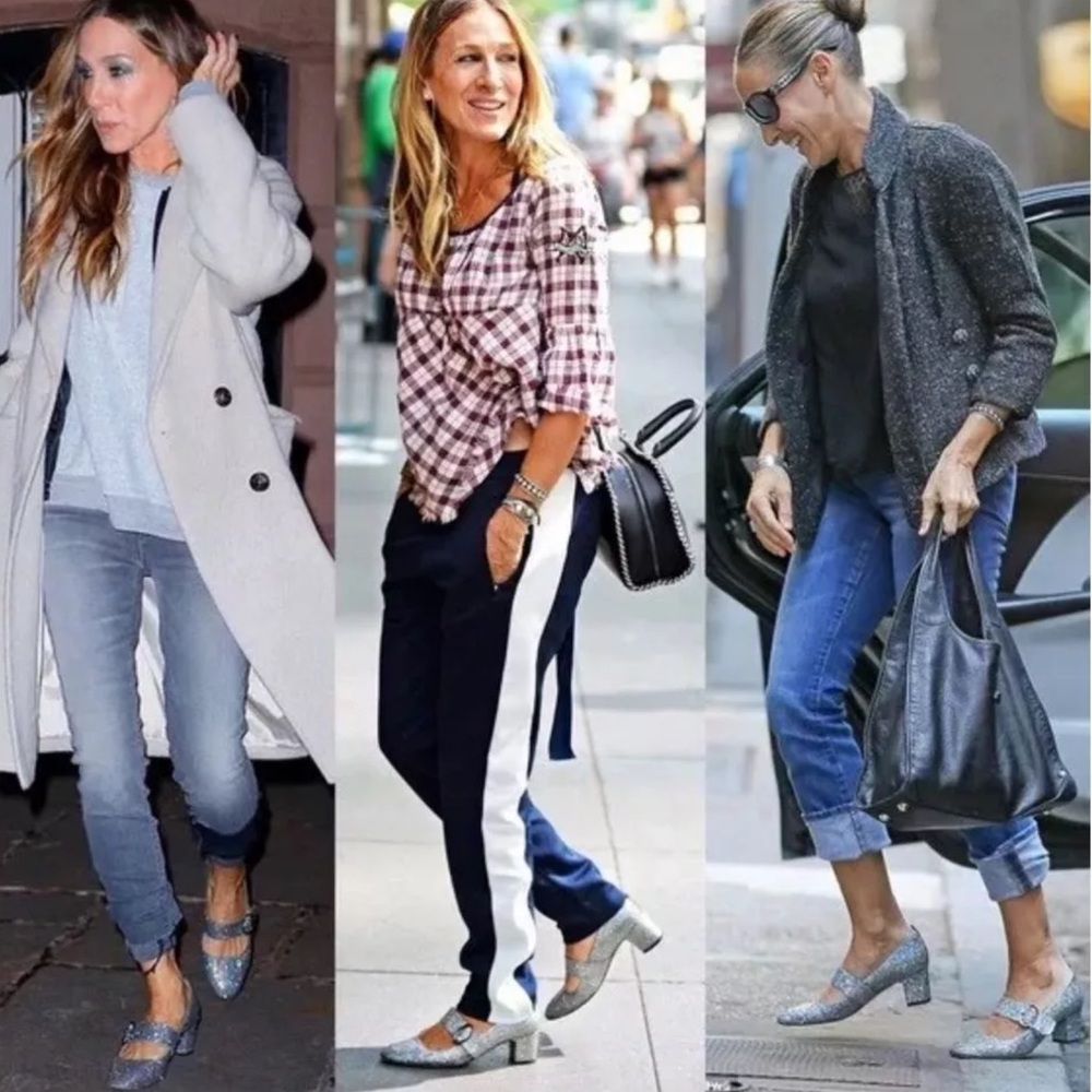 SJP by Sarah Jessica Parker Silver Heels - Picture 2 of 14